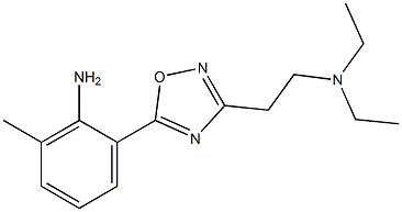 2-{3-[2-(diethylamino)ethyl]-1,2,4-oxadiazol-5-yl}-6-methylaniline 구조식 이미지