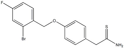 2-{4-[(2-bromo-4-fluorophenyl)methoxy]phenyl}ethanethioamide 구조식 이미지
