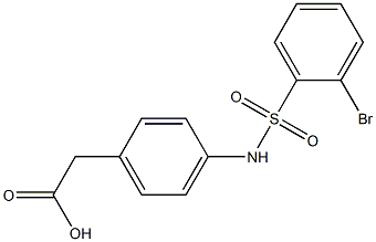 2-{4-[(2-bromobenzene)sulfonamido]phenyl}acetic acid Structure