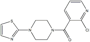 2-{4-[(2-chloropyridin-3-yl)carbonyl]piperazin-1-yl}-1,3-thiazole Structure