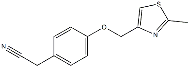 2-{4-[(2-methyl-1,3-thiazol-4-yl)methoxy]phenyl}acetonitrile Structure