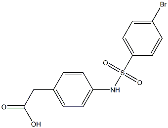 2-{4-[(4-bromobenzene)sulfonamido]phenyl}acetic acid 구조식 이미지