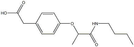 2-{4-[1-(butylcarbamoyl)ethoxy]phenyl}acetic acid Structure