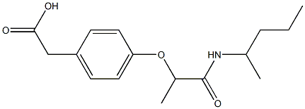 2-{4-[1-(pentan-2-ylcarbamoyl)ethoxy]phenyl}acetic acid 구조식 이미지