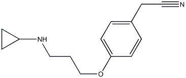 2-{4-[3-(cyclopropylamino)propoxy]phenyl}acetonitrile Structure
