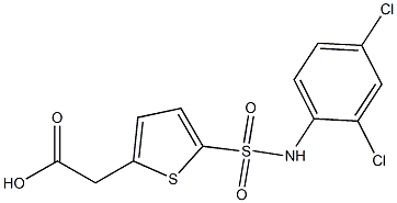 2-{5-[(2,4-dichlorophenyl)sulfamoyl]thiophen-2-yl}acetic acid Structure