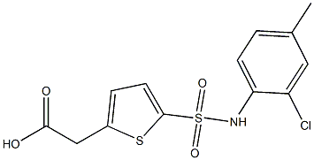 2-{5-[(2-chloro-4-methylphenyl)sulfamoyl]thiophen-2-yl}acetic acid 구조식 이미지