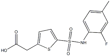 2-{5-[(2-fluoro-4-methylphenyl)sulfamoyl]thiophen-2-yl}acetic acid Structure