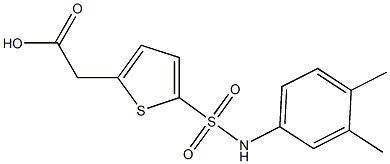 2-{5-[(3,4-dimethylphenyl)sulfamoyl]thiophen-2-yl}acetic acid Structure