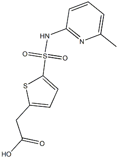 2-{5-[(6-methylpyridin-2-yl)sulfamoyl]thiophen-2-yl}acetic acid Structure