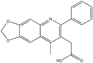 2-{8-methyl-6-phenyl-2H-[1,3]dioxolo[4,5-g]quinolin-7-yl}acetic acid 구조식 이미지