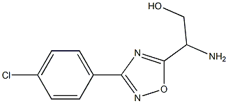 2-amino-2-[3-(4-chlorophenyl)-1,2,4-oxadiazol-5-yl]ethan-1-ol 구조식 이미지