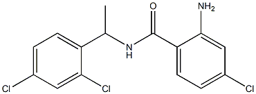 2-amino-4-chloro-N-[1-(2,4-dichlorophenyl)ethyl]benzamide 구조식 이미지