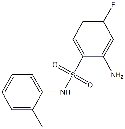2-amino-4-fluoro-N-(2-methylphenyl)benzene-1-sulfonamide Structure
