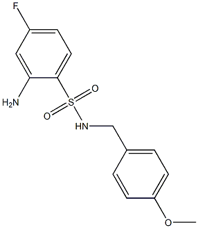 2-amino-4-fluoro-N-[(4-methoxyphenyl)methyl]benzene-1-sulfonamide Structure