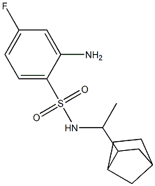 2-amino-N-(1-{bicyclo[2.2.1]heptan-2-yl}ethyl)-4-fluorobenzene-1-sulfonamide 구조식 이미지
