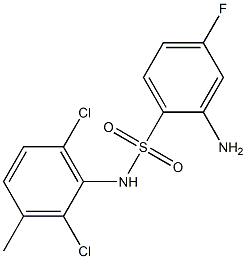 2-amino-N-(2,6-dichloro-3-methylphenyl)-4-fluorobenzene-1-sulfonamide 구조식 이미지