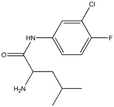 2-amino-N-(3-chloro-4-fluorophenyl)-4-methylpentanamide Structure