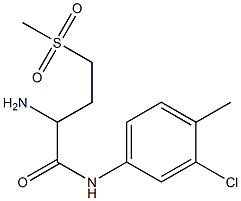 2-amino-N-(3-chloro-4-methylphenyl)-4-methanesulfonylbutanamide 구조식 이미지