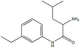 2-amino-N-(3-ethylphenyl)-4-methylpentanamide 구조식 이미지