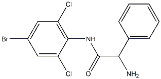 2-amino-N-(4-bromo-2,6-dichlorophenyl)-2-phenylacetamide 구조식 이미지