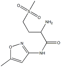 2-amino-N-(5-methylisoxazol-3-yl)-4-(methylsulfonyl)butanamide Structure