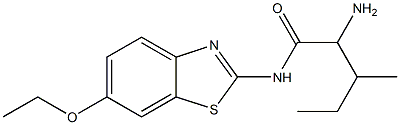 2-amino-N-(6-ethoxy-1,3-benzothiazol-2-yl)-3-methylpentanamide 구조식 이미지