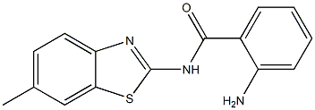 2-amino-N-(6-methyl-1,3-benzothiazol-2-yl)benzamide 구조식 이미지