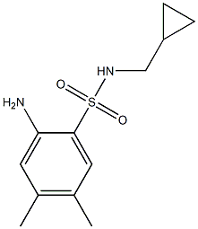 2-amino-N-(cyclopropylmethyl)-4,5-dimethylbenzene-1-sulfonamide Structure