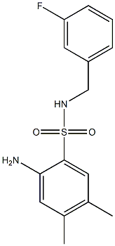 2-amino-N-[(3-fluorophenyl)methyl]-4,5-dimethylbenzene-1-sulfonamide Structure