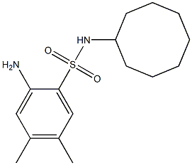 2-amino-N-cyclooctyl-4,5-dimethylbenzene-1-sulfonamide 구조식 이미지