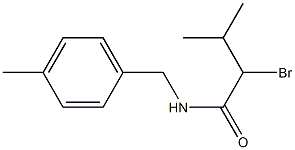 2-bromo-3-methyl-N-(4-methylbenzyl)butanamide Structure