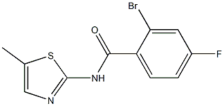 2-bromo-4-fluoro-N-(5-methyl-1,3-thiazol-2-yl)benzamide 구조식 이미지