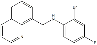 2-bromo-4-fluoro-N-(quinolin-8-ylmethyl)aniline 구조식 이미지