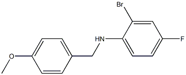 2-bromo-4-fluoro-N-[(4-methoxyphenyl)methyl]aniline Structure