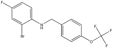 2-bromo-4-fluoro-N-{[4-(trifluoromethoxy)phenyl]methyl}aniline Structure