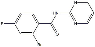 2-bromo-4-fluoro-N-pyrimidin-2-ylbenzamide 구조식 이미지