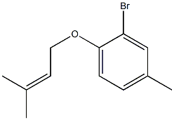 2-bromo-4-methyl-1-[(3-methylbut-2-en-1-yl)oxy]benzene Structure