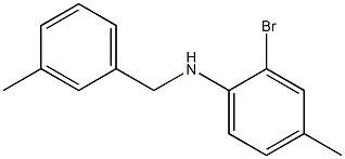 2-bromo-4-methyl-N-[(3-methylphenyl)methyl]aniline Structure