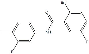 2-bromo-5-fluoro-N-(3-fluoro-4-methylphenyl)benzamide 구조식 이미지