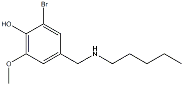 2-bromo-6-methoxy-4-[(pentylamino)methyl]phenol Structure