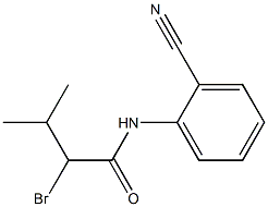 2-bromo-N-(2-cyanophenyl)-3-methylbutanamide 구조식 이미지