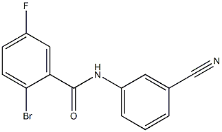 2-bromo-N-(3-cyanophenyl)-5-fluorobenzamide 구조식 이미지