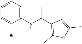 2-bromo-N-[1-(2,5-dimethylfuran-3-yl)ethyl]aniline Structure