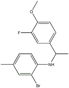 2-bromo-N-[1-(3-fluoro-4-methoxyphenyl)ethyl]-4-methylaniline 구조식 이미지