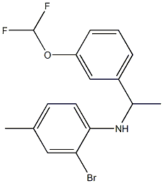 2-bromo-N-{1-[3-(difluoromethoxy)phenyl]ethyl}-4-methylaniline Structure