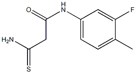 2-carbamothioyl-N-(3-fluoro-4-methylphenyl)acetamide Structure