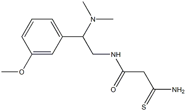 2-carbamothioyl-N-[2-(dimethylamino)-2-(3-methoxyphenyl)ethyl]acetamide 구조식 이미지