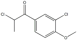 2-chloro-1-(3-chloro-4-methoxyphenyl)propan-1-one Structure