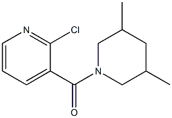 2-chloro-3-[(3,5-dimethylpiperidin-1-yl)carbonyl]pyridine 구조식 이미지